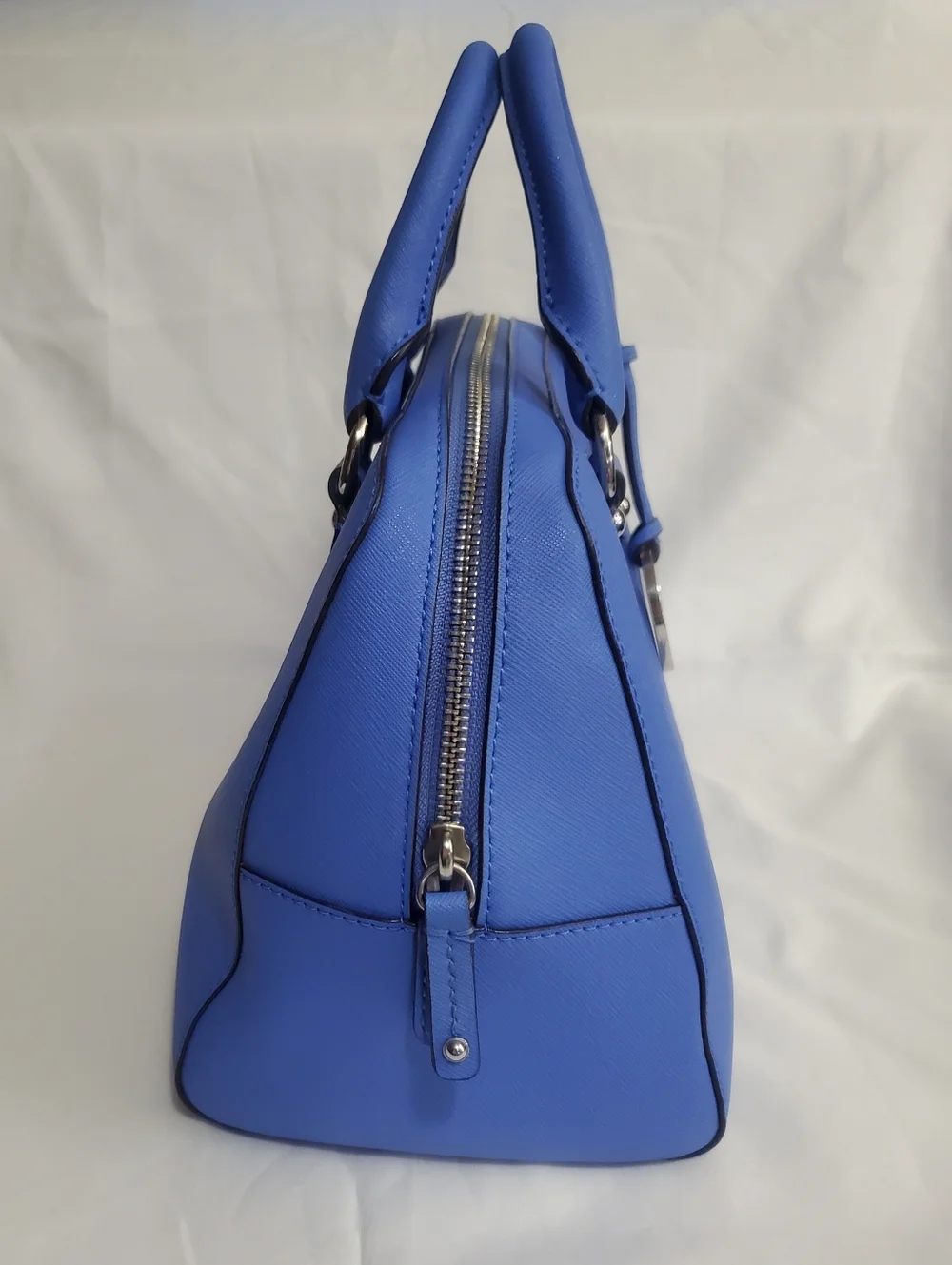 Michael Kors Small Saffiano Leather Satchel in Bright Blue - Picture 5 of 10